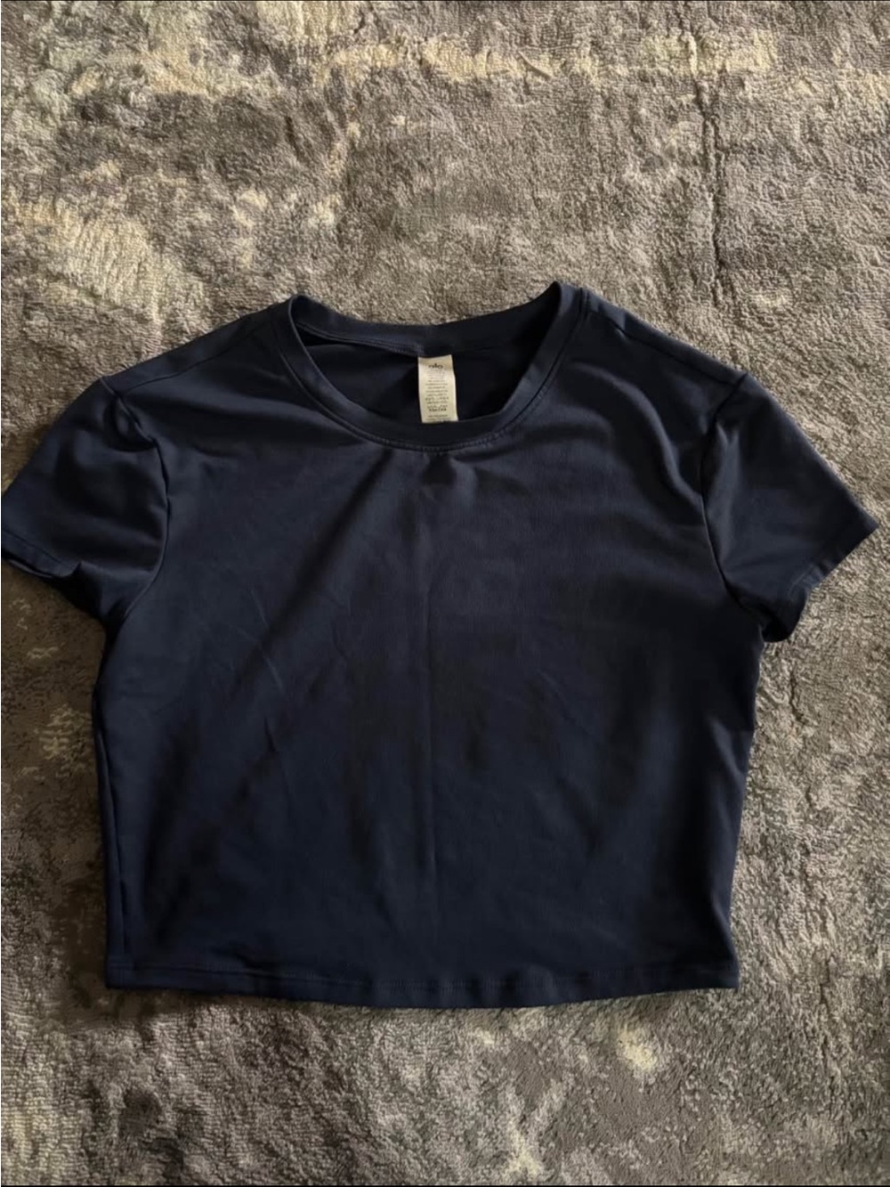 Alo Yoga Navy Crop Tee - Women
